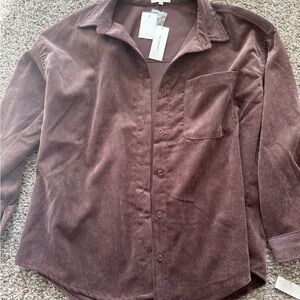 No Comment Mauve Ribbed Top - Dusty Rose